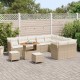 Sonata H Градински Софа Комплект 12 pcs бежово и кремаво 90 x 55 x 71 cm