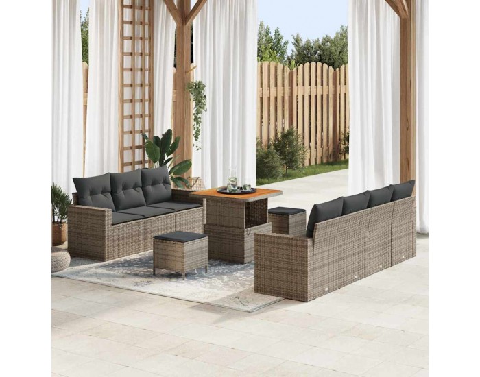 Sonata H Градински Софа Комплект 10 pcs Сив 80 x 80 x 71 cm
