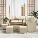 Sonata H Градински Софа Комплект 9 pcs бежово и кремаво 110 x 55 x 71 см