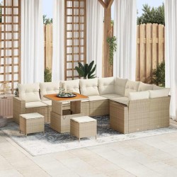 Sonata H Градински Софа Комплект 12 pcs бежово и кремаво 80 x 80 x 71 cm - Canapele și bănci de grădină
