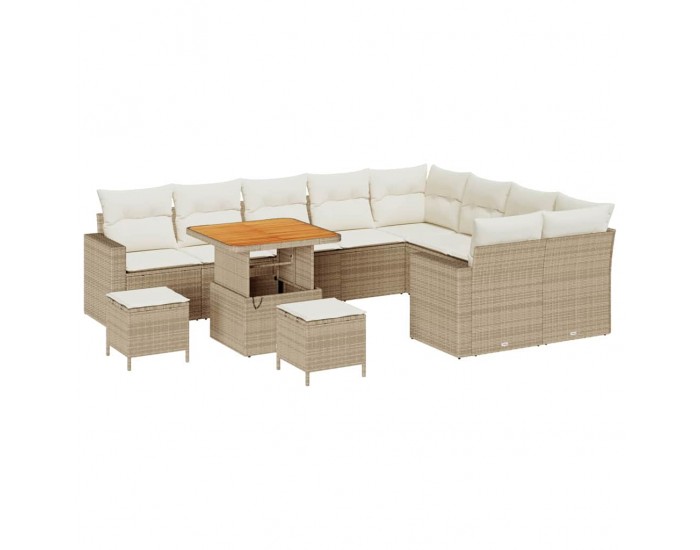 Sonata H Градински Софа Комплект 12 pcs бежово и кремаво 80 x 80 x 71 cm