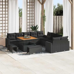 Sonata H Градински Софа Комплект 13 pcs Черно 100 x 100 x 71 cm - Canapele și bănci de grădină