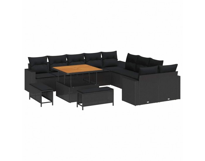 Sonata H Градински Софа Комплект 13 pcs Черно 100 x 100 x 71 cm