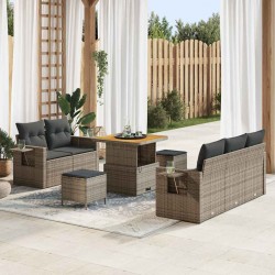 Sonata H Градински Софа Комплект с възглавница 8 pcs Сив 80 x 80 x 71 cm - Canapele și bănci de grădină