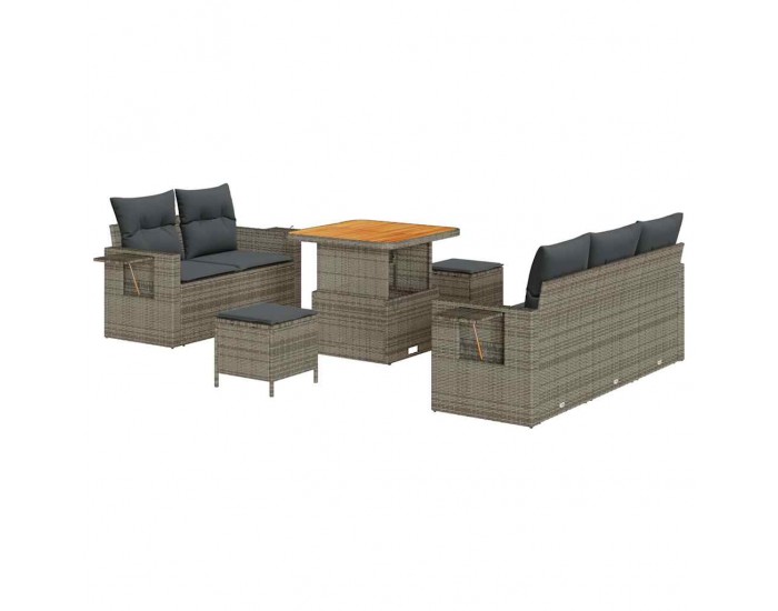 Sonata H Градински Софа Комплект с възглавница 8 pcs Сив 80 x 80 x 71 cm
