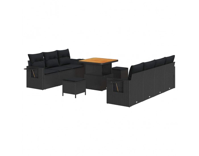 Sonata H Градински Софа Комплект 10 pcs Черно 80 x 80 x 71 cm