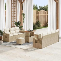 Sonata H Градински Софа Комплект 10 pcs бежово и кремаво 90 x 55 x 71 cm - Canapele și bănci de grădină