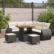 Sonata H Градински Софа Комплект 8 pcs Черно и кремаво 80 x 80 x 71 cm