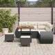 Sonata H Градински Софа Комплект 8 pcs Черно и кремаво 80 x 80 x 71 cm
