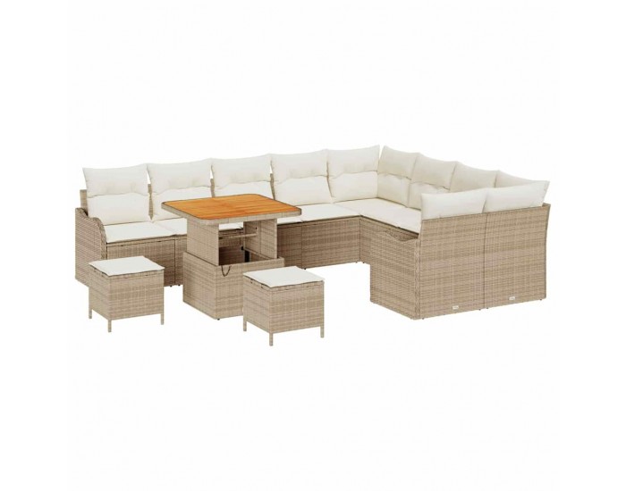Sonata H Градински Софа Комплект 12 pcs Бежов и кремав 80 x 80 x 71 cm