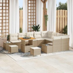 Sonata H Градински Софа Комплект 12 pcs Бежов и кремав 80 x 80 x 71 cm - Canapele și bănci de grădină