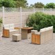 Sonata H Градински Софа Комплект с възглавница 8 pcs Бежово Полиратан