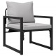 Sonata H Градински Софа Комплект 4 pcs Черно 61 x 72.5 x 71 см Стомана