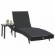 Sonata H Шезлонг с маса 2 pcs Черно 40 x 40 x 40.5 см полиратан