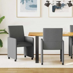 Sonata H Обедени столове с колело 2 pcs Тъмносив 57 х 66 х 94 см текстил - Scaune de dining