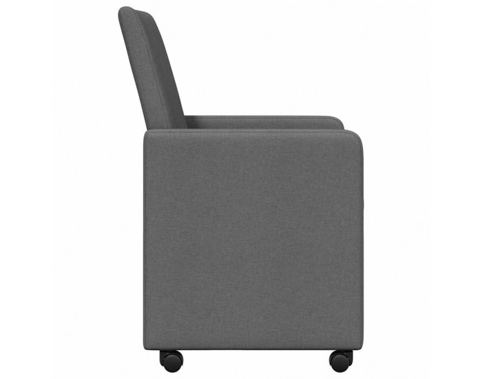 Sonata H Обедени столове с колело 2 pcs Тъмносив 57 х 66 х 94 см текстил