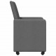 Sonata H Обедени столове с колело 2 pcs Тъмносив 57 х 66 х 94 см текстил