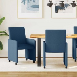 Sonata H Обедени столове с колело 2 pcs Синьо 57 х 66 х 94 см текстил - Scaune de dining