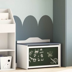 Sonata H Кутия за играчки Сиво и бяло 73 x 33 x 55 см Инженерно дърво - Dulapuri și corpuri