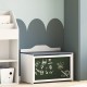 Sonata H Кутия за играчки Сиво и бяло 73 x 33 x 55 см Инженерно дърво