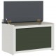 Sonata H Кутия за играчки Сиво и бяло 73 x 33 x 55 см Инженерно дърво