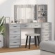 Sonata H Тоалетка с чекмедже 3 pcs Сив 40 x 41 x 135 см Инженерно дърво