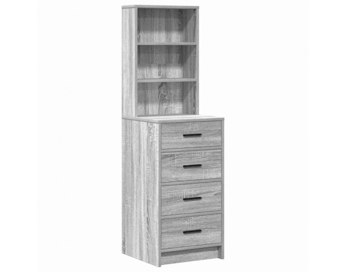 Sonata H Тоалетка с чекмедже 3 pcs Сив 40 x 41 x 135 см Инженерно дърво