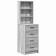 Sonata H Тоалетка с чекмедже 3 pcs Сив 40 x 41 x 135 см Инженерно дърво