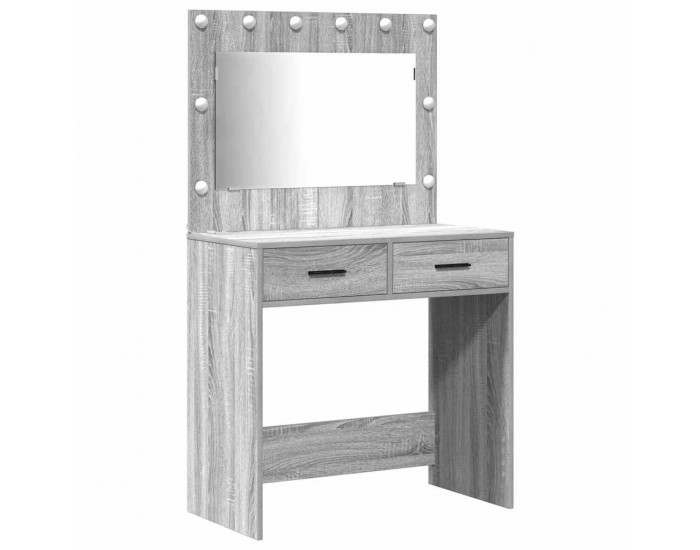 Sonata H Тоалетка с чекмедже 3 pcs Сив 40 x 41 x 135 см Инженерно дърво