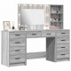 Sonata H Тоалетка с чекмедже 3 pcs Сив 40 x 41 x 135 см Инженерно дърво