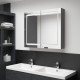 Sonata H LED шкаф с огледало за баня, сив, 80x12x68 см