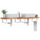 Sonata H Стенен рафт за мивка, стомана и масивно дърво акация