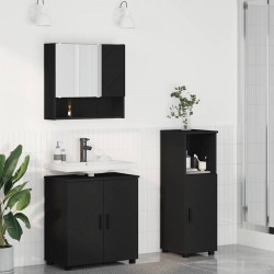Sonata H Комплект мебели за баня с врата 3 pcs Черно 61 x 35 x 64 см - Dulapuri de baie