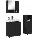 Sonata H Комплект мебели за баня с врата 3 pcs Черно 61 x 35 x 64 см