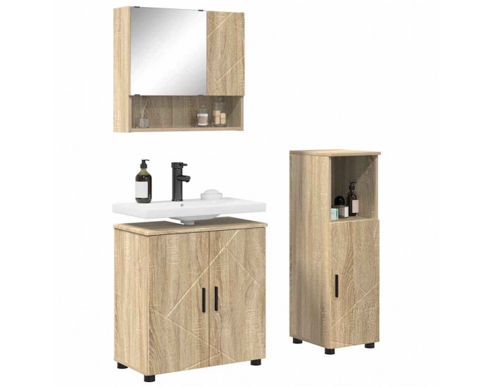 Sonata H Комплект мебели за баня 3 pcs дъб сонома 61 x 35 x 64 см