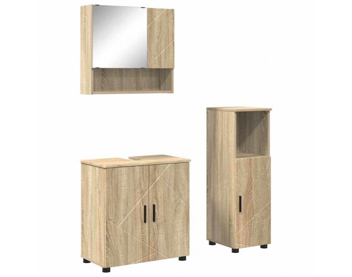 Sonata H Комплект мебели за баня 3 pcs дъб сонома 61 x 35 x 64 см