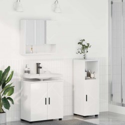 Sonata H Комплект мебели за баня с врата 3 pcs Бяло Със Силен Гланц - Dulapuri de baie