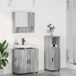 Sonata H Комплект мебели за баня 3 pcs Сив сонома 61 x 35 x 64 см - Dulapuri de baie