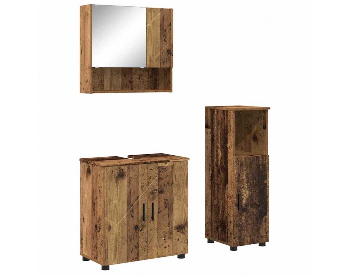 Sonata H Комплект мебели за баня 3 pcs Старо дърво 61 x 35 x 64 см