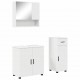 Sonata H Комплект мебели за баня с чекмедже 3 pcs Бяло 61 x 35 x 64 см