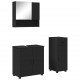 Sonata H Комплект мебели за баня с чекмедже 3 pcs Черно 61 x 35 x 64 см