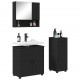 Sonata H Комплект мебели за баня с чекмедже 3 pcs Черно 61 x 35 x 64 см