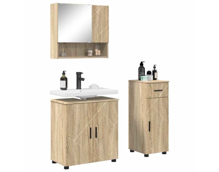 Sonata H Комплект мебели за баня 3 pcs дъб сонома 61 x 35 x 64 см