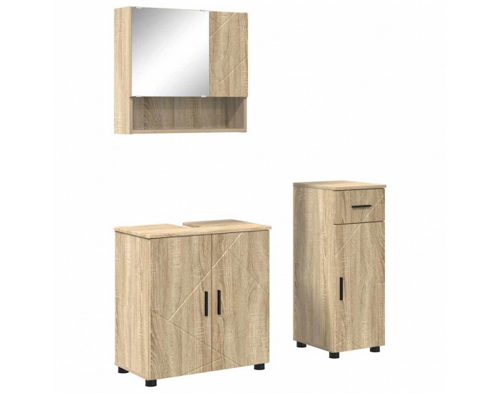 Sonata H Комплект мебели за баня 3 pcs дъб сонома 61 x 35 x 64 см