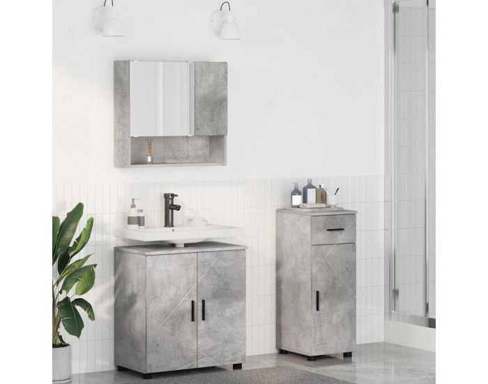 Sonata H Комплект мебели за баня 3 pcs Бетонно сиво 61 x 35 x 64 см
