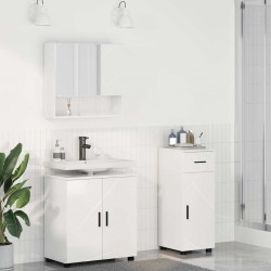 Sonata H Комплект мебели за баня с чекмедже 3 pcs Бяло Със Силен Гланц - Dulapuri de baie