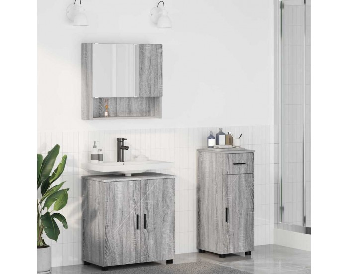 Sonata H Комплект мебели за баня 3 pcs Сив сонома 61 x 35 x 64 см