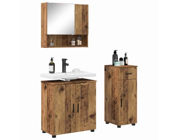 Sonata H Комплект мебели за баня 3 pcs Старо дърво 61 x 35 x 64 см