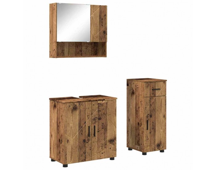 Sonata H Комплект мебели за баня 3 pcs Старо дърво 61 x 35 x 64 см