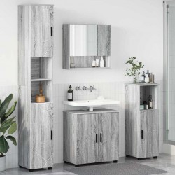 Sonata H Комплект мебели за баня 4 pcs Сив сонома 61 x 35 x 64 см - Dulapuri de baie